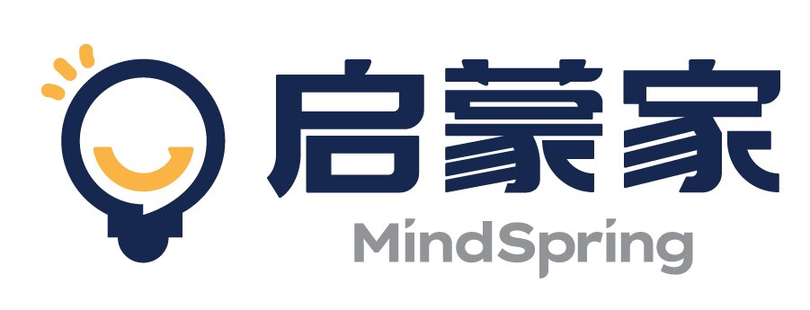 启蒙家管理咨询顾问公司横版标志(白底版)